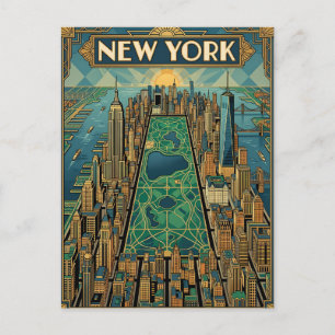 carte postale de voyage de New York City