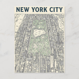carte postale de voyage de New York City
