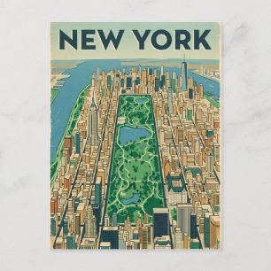 carte postale de voyage de New York City