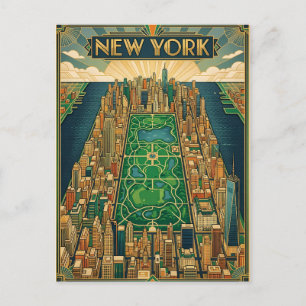 carte postale de voyage de New York City
