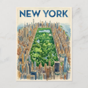 carte postale de voyage de New York City