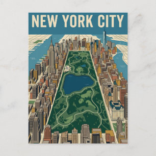 carte postale de voyage de New York City