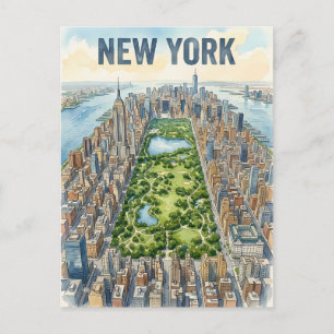carte postale de voyage de New York City