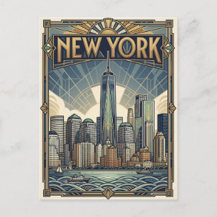carte postale de voyage de New York City