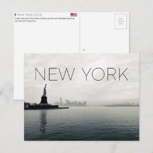 Carte postale de voyage de New York, États-Unis