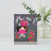 Carte postale de "voyage" de poupée de Kokeshi (Debout devant)