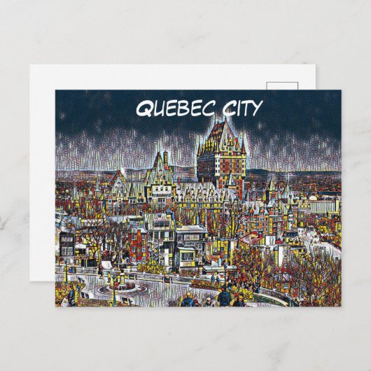 CARTE POSTALE DE VOYAGE DE QUÉBEC (Devant / Derrière)