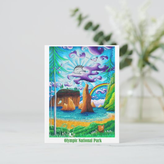 Carte postale de voyage de Ruby Beach Parc nationa (Debout devant)