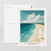 Carte postale de voyage de sable blanc Koh Chang (Devant / Derrière)
