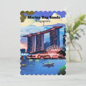 Carte postale de voyage de Singapour, Singapour Sk (Debout devant)