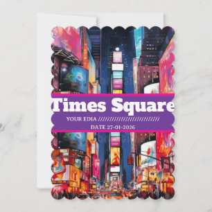 Carte postale de voyage de Times Square, Times Squ