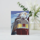 Carte postale de voyage de train rétro (Debout devant)