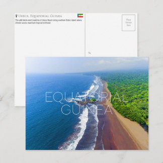 Carte postale de voyage de Ureca Beach, Guinée équ