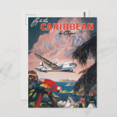 Carte postale de voyage des Caraïbes (Devant / Derrière)