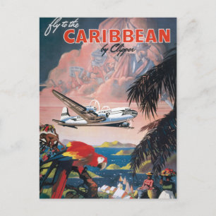 Carte postale de voyage des Caraïbes