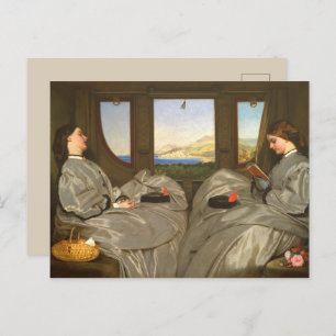 Carte postale de voyage des soeurs victoriennes br