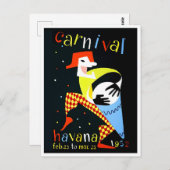 Carte postale de voyage du Carnaval de La Havane 1 (Devant / Derrière)