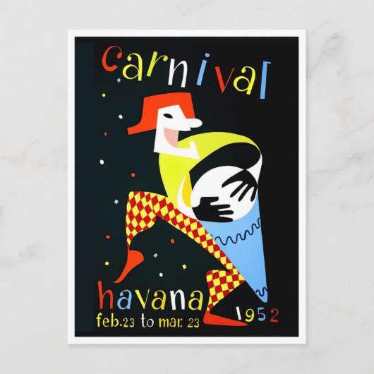 Carte postale de voyage du Carnaval de La Havane 1 (Devant)