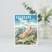Carte postale de voyage du Colorado (Debout devant)