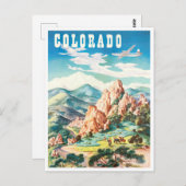 Carte postale de voyage du Colorado (Devant / Derrière)