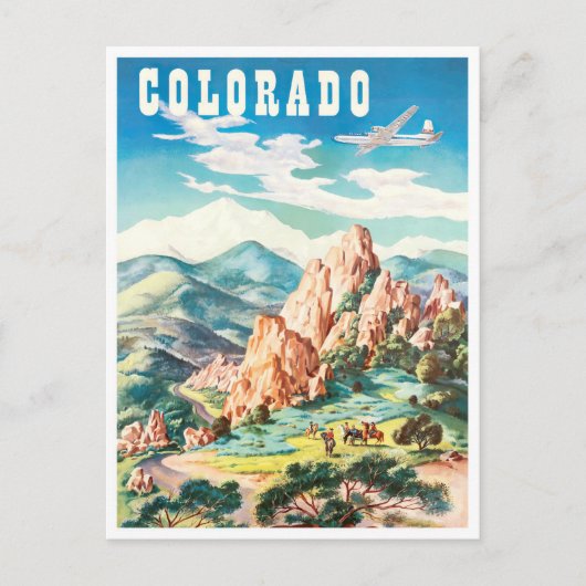 Carte postale de voyage du Colorado (Devant)