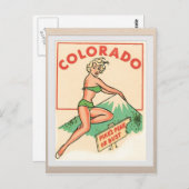 Carte postale de voyage du Colorado (Devant / Derrière)