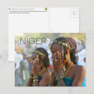 Carte postale de voyage du Festival Gerewol, Niger