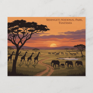Carte postale de voyage du parc national du Sereng