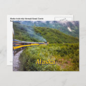 Carte postale de voyage du train Alaska (Devant / Derrière)