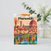 Carte postale de voyage Florence Italie, Florence  (Debout devant)
