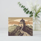 Carte postale de voyage Great Wall of China (Debout devant)