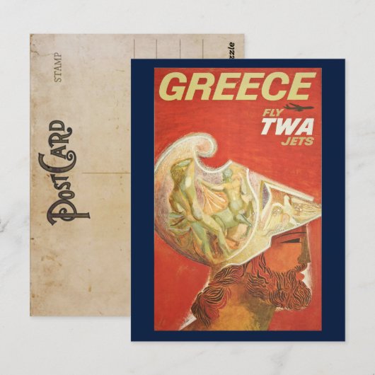 Carte postale de voyage Grèce (Devant / Derrière)