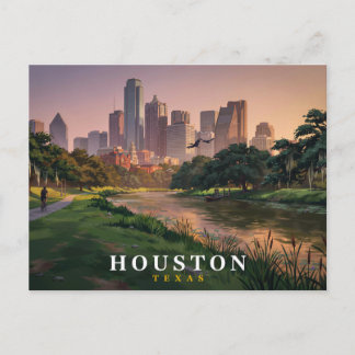Carte postale de voyage Houston Texas | Skyline du