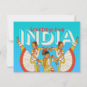 Carte postale de voyage Inde