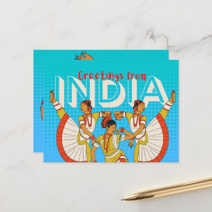 Carte postale de voyage Inde