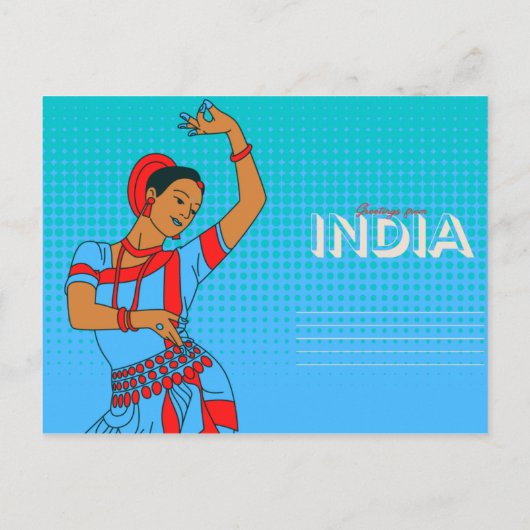 Carte postale de voyage Inde (Dos)