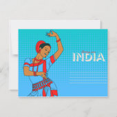 Carte postale de voyage Inde (Dos)