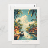 Carte postale de voyage Kerala India (Devant / Derrière)