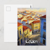 Carte postale de voyage Lisbonne (Devant / Derrière)