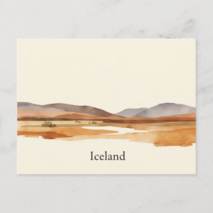 Carte postale de voyage minimaliste boho en Island