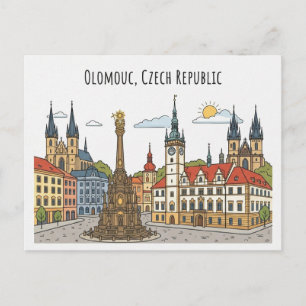 Carte postale de voyage Olomouc République tchèque