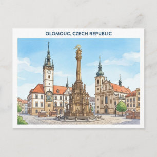 Carte postale de voyage Olomouc République tchèque
