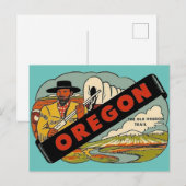 Carte postale de voyage Oregon Trail (Devant / Derrière)