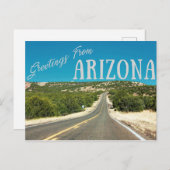 Carte postale de voyage routier Arizona (Devant / Derrière)