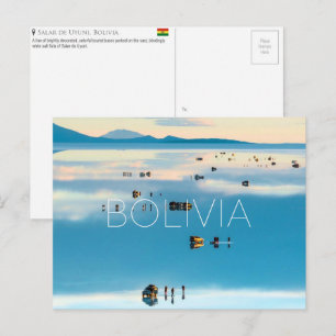 Carte postale de voyage Salar de Uyuni, Bolivie