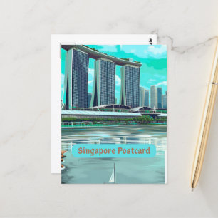 Carte postale de voyage Singapour, Singapour Skyli