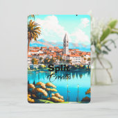 Carte postale de voyage Split Croatie, Art de voya (Debout devant)