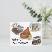 Carte postale de voyage : Tajine à Fès, Maroc (Debout devant)