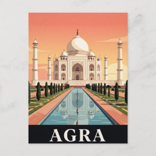 Carte postale de voyage vintage AGRA