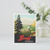 Carte postale de voyage vintage Banff Canada (Debout devant)